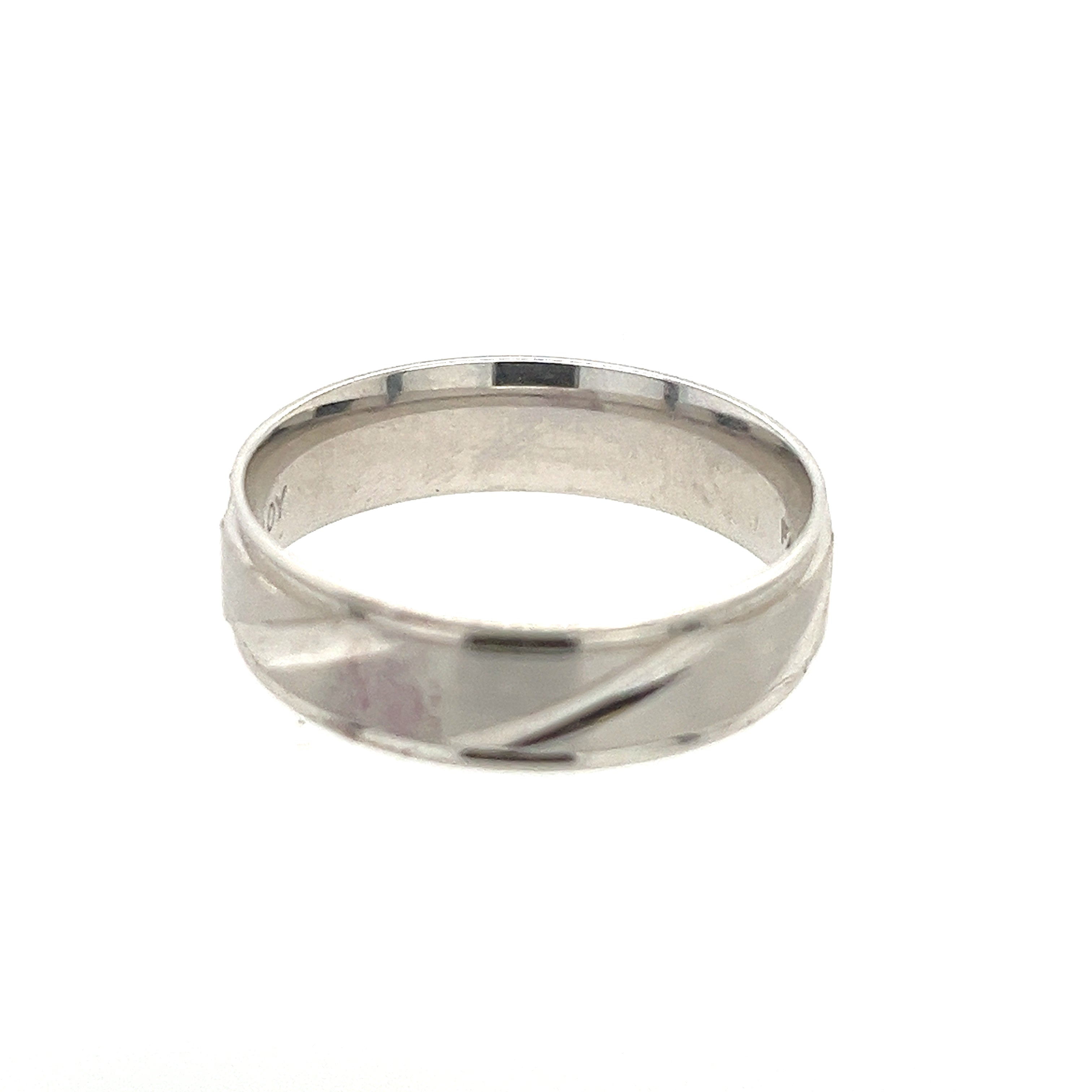 Precious Metal (No Stones) Wedding Bands  -  Men'