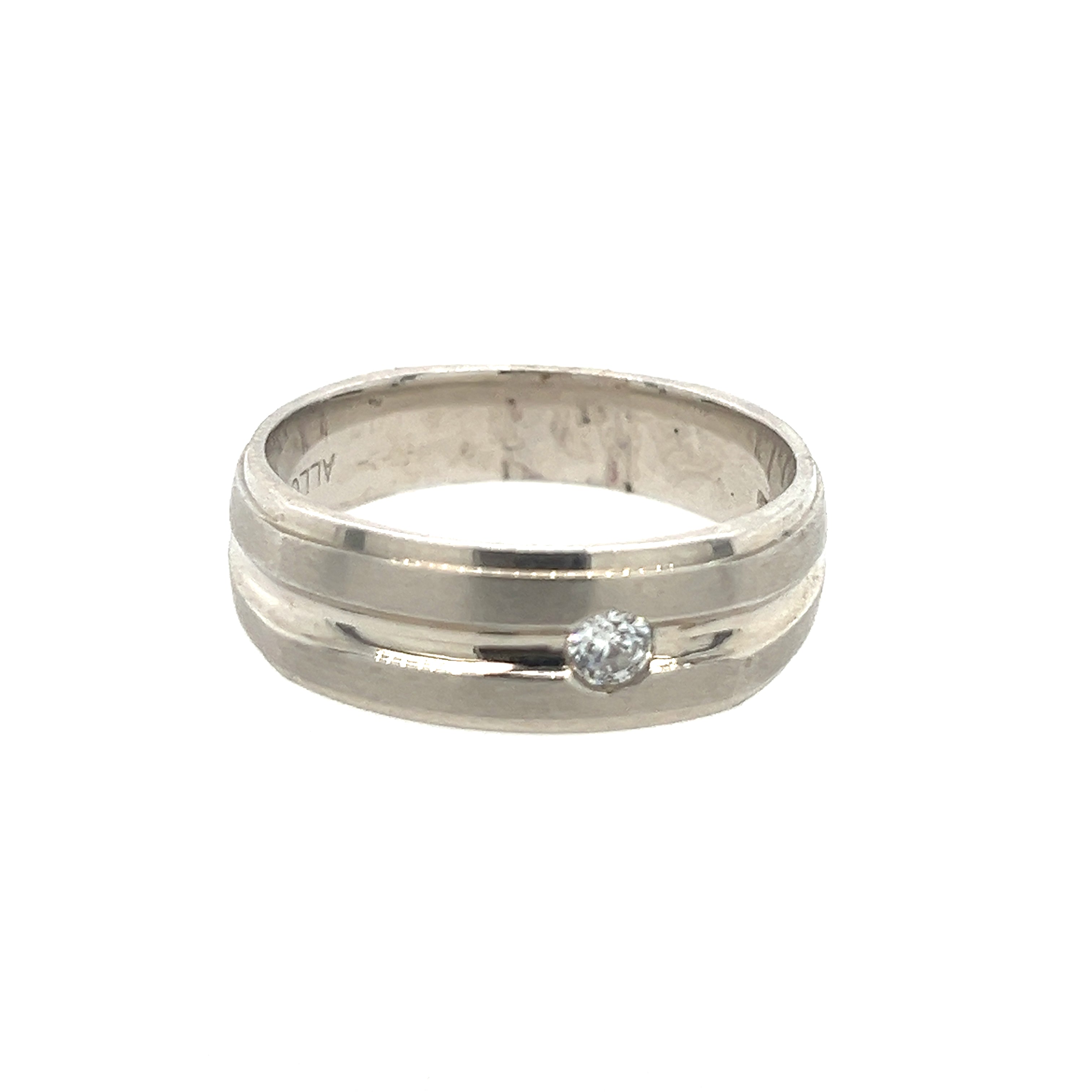 Precious Metal (No Stones) Wedding Bands  -  Men'