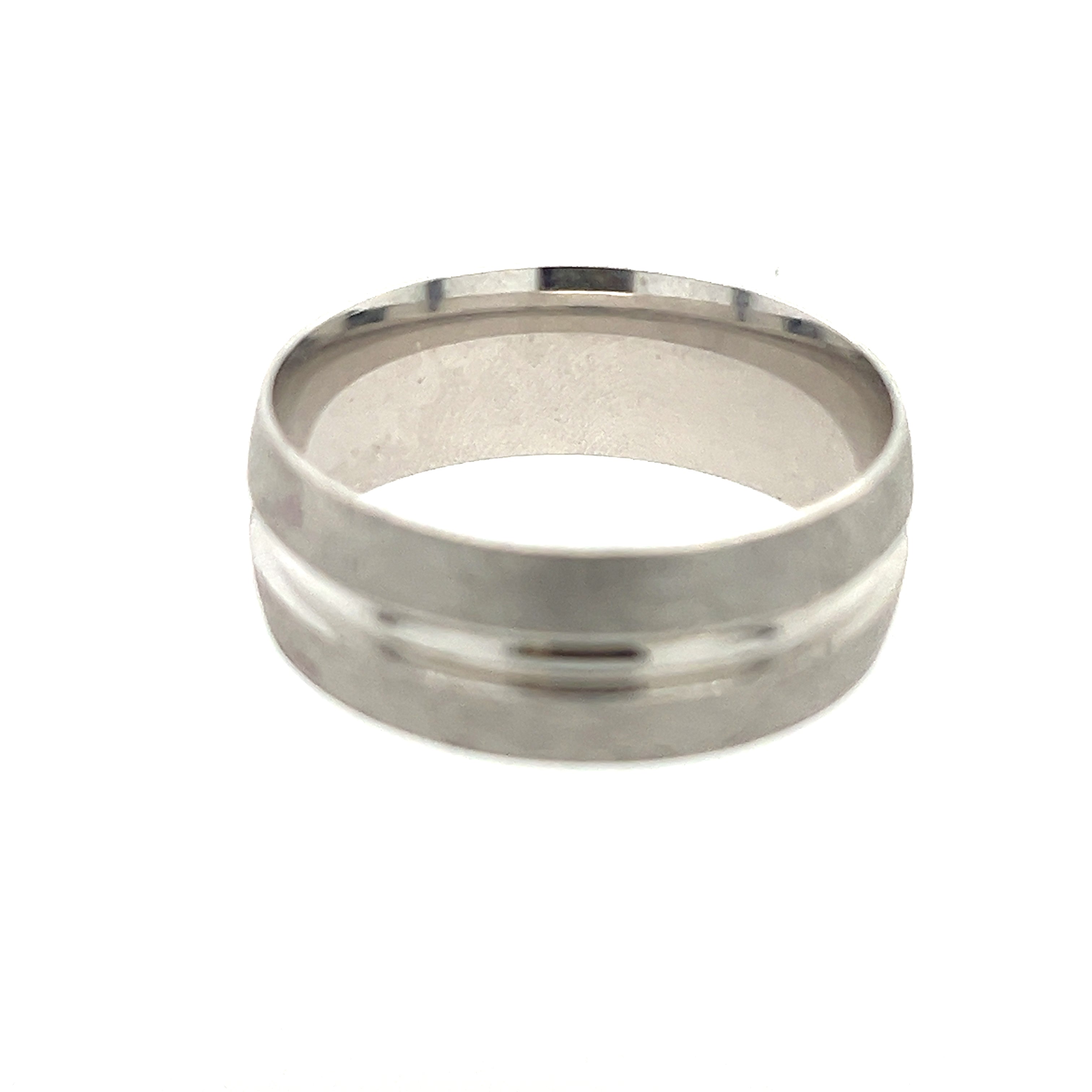 Precious Metal (No Stones) Wedding Bands  -  Men'